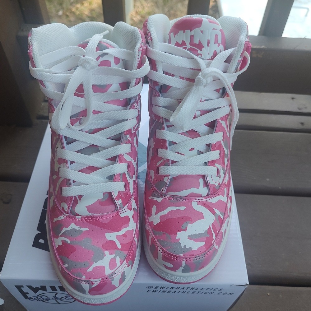 Ewing Athletics 33 HI Womens Pink Camo High Top Basketball Sneakers Retro Shoes - Picture 7 of 7